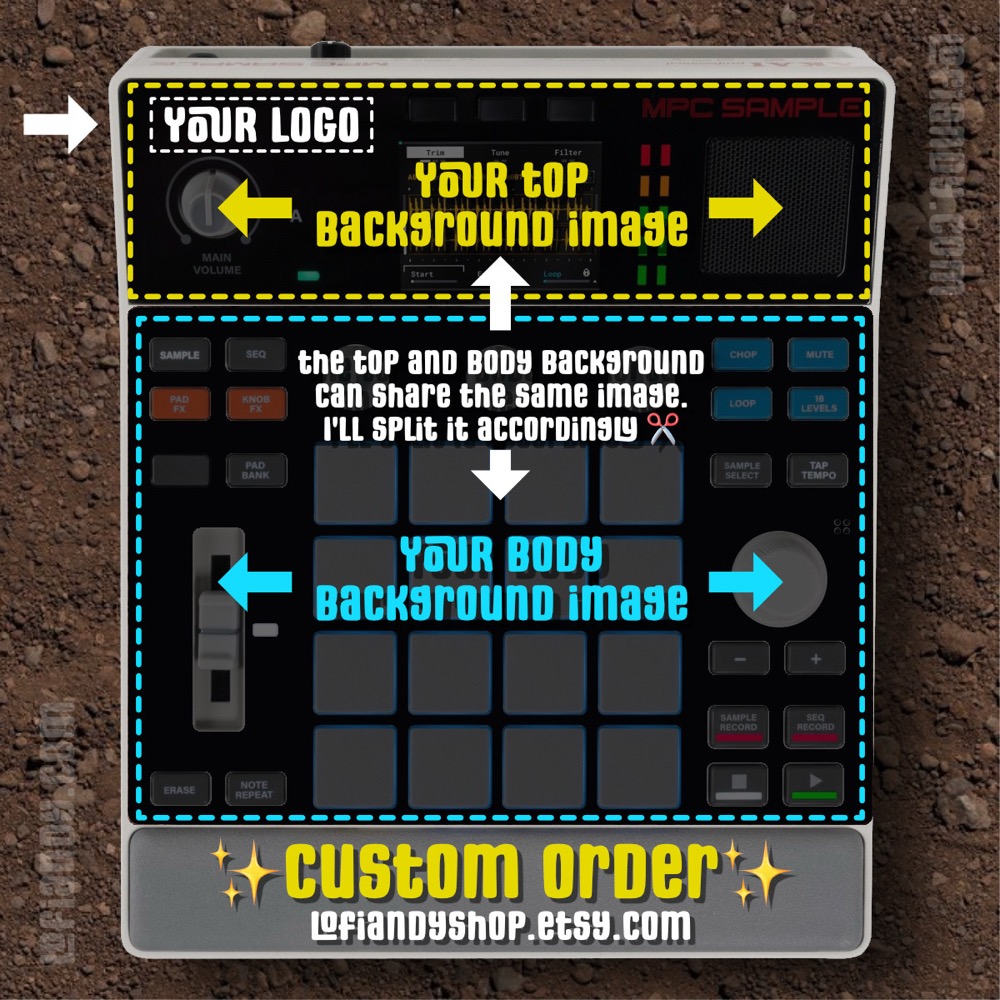 Custom Orders for the AKAI MPC Sample Skins by LofiAndy